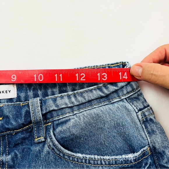 Flying Monkey Highrise Stretch Distress Faded 100% Cotton Skinny Jean Size 28 - Picture 13 of 15